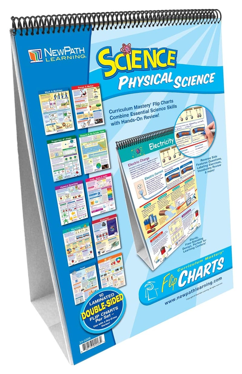 New Path Learning NewPath Learning 10 Piece Mastering Middle School Physical Science Curriculum Mastery Flip Chart Set - Image 1